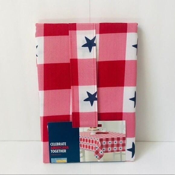New! Patriotic Americana Stripes Stars Kitchen Table Linens Runner Napkins Set - Picture 3 of 13